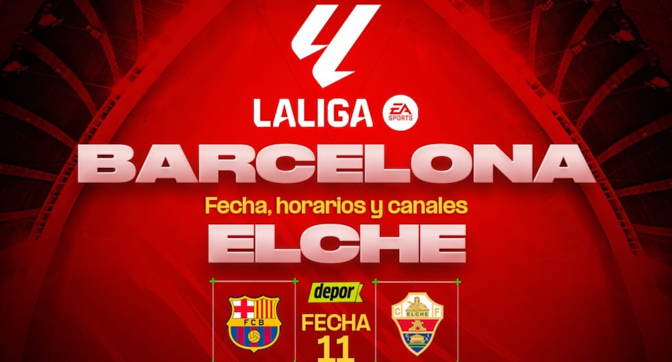 Barcelona vs. Elche: fecha, horarios y canales de TV por la fecha 11 de LaLiga – Notifrontera